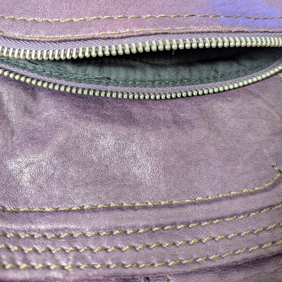 NWT Lucky Brand Stash Purple Leather Crossbody Purse - Picture 11 of 11